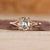 Cushion Old Mine Cut Diamond used as center stone in solitaire ring.