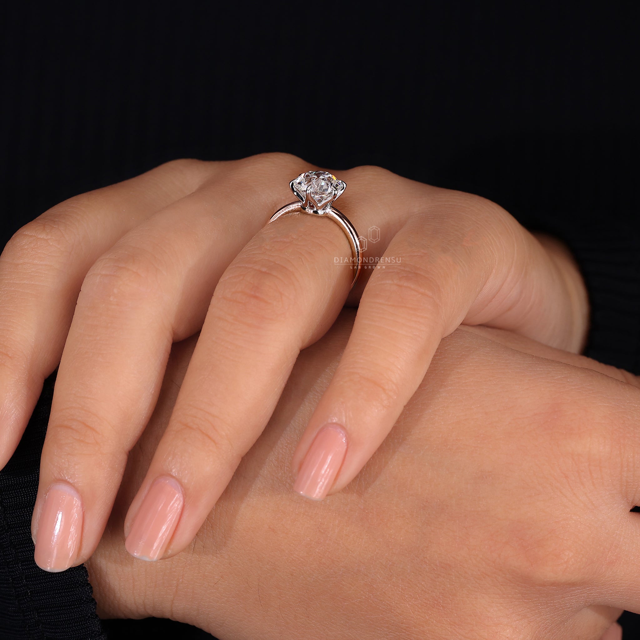 Lab Grown Diamond in handmade ring design
