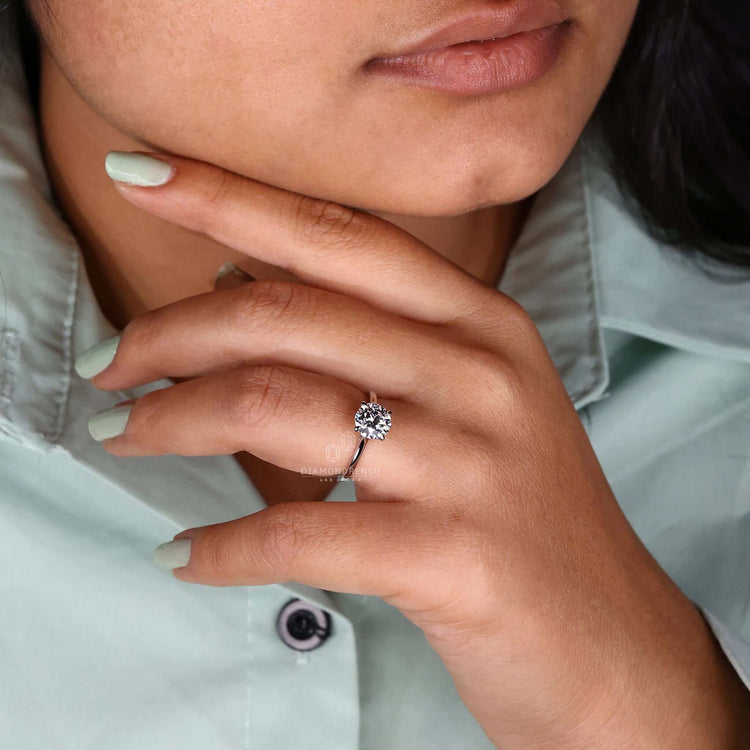 Solitaire ring featuring a solitaire diamond and handmade jewellery design for a unique engagement ring style.