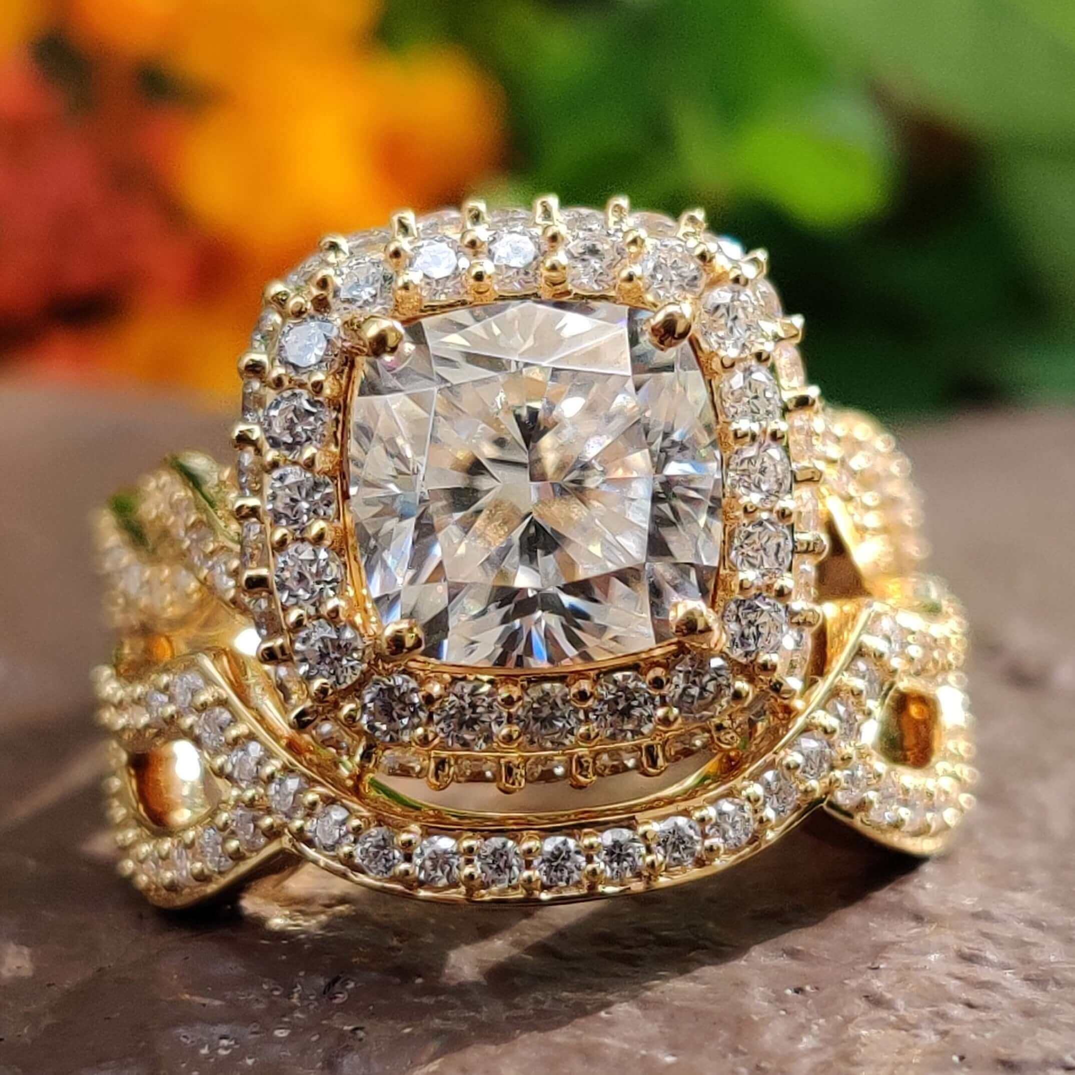 moissanite engagement rings - diamondrensu