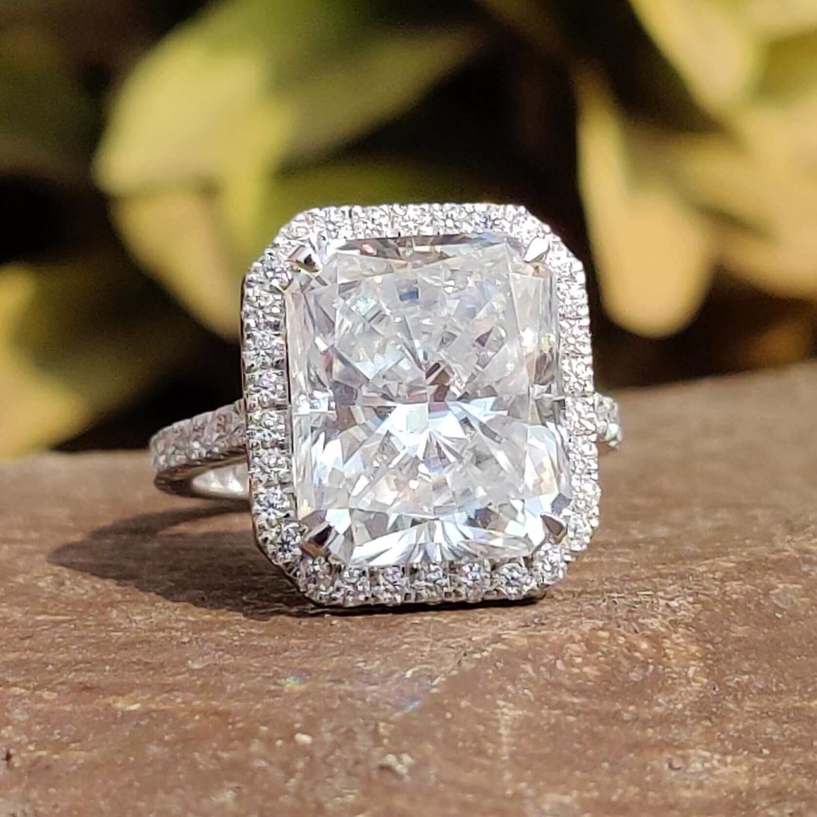 moissanite engagement ring