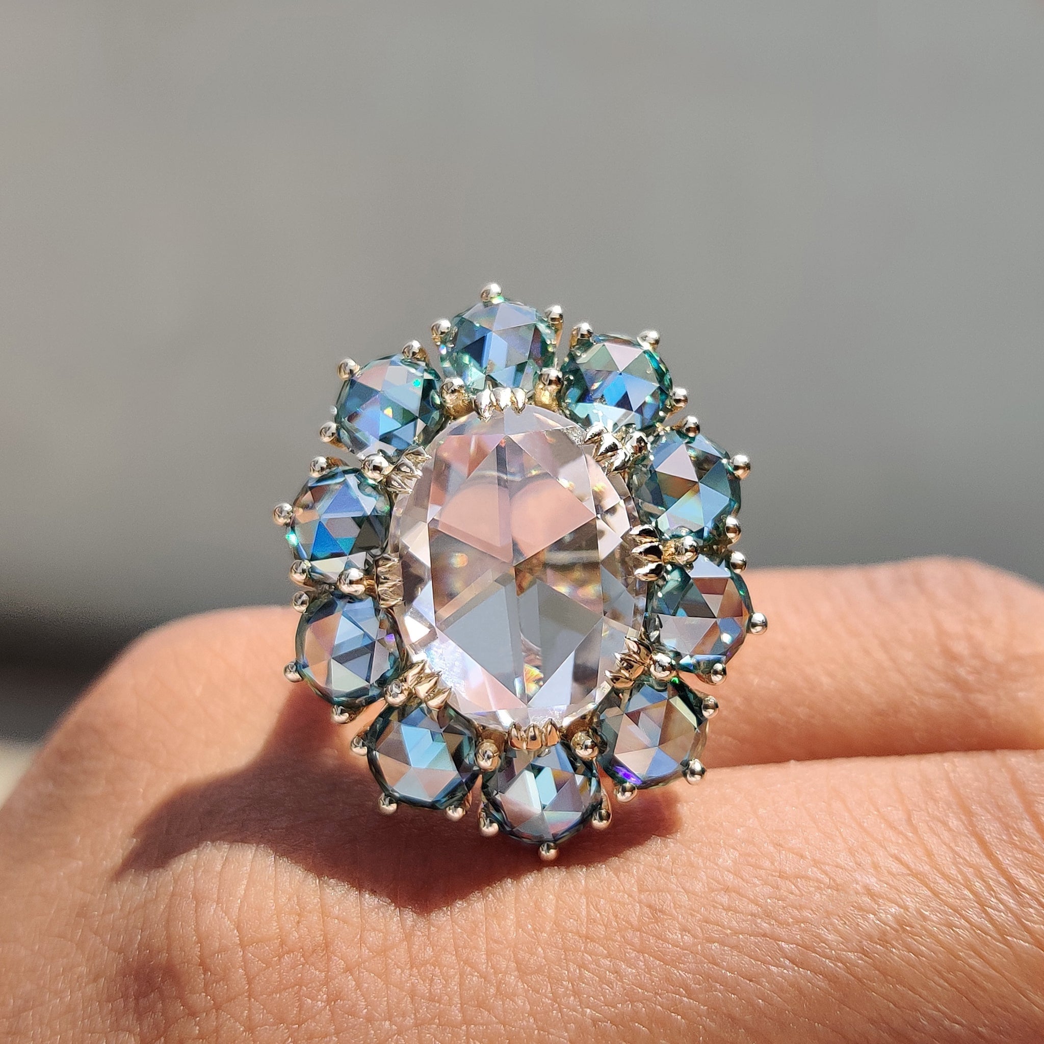 Vintage Gold Engagement Ring with oval cut engagement ring
