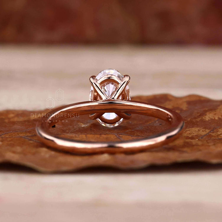 Elegant oval diamond ring with a lab-grown diamond, ideal for UK customers.