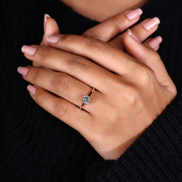 Solitaire Diamond Ring with a classic single diamond centerpiece.
