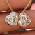 3.92 TCW Double Heart Cut Moissanite Bezel Set Wedding Pendant