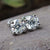 2.14 TCW Round OEC Colorless Moissanite - Four Prong Stud Earrings