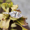 Marquise Engagement Ring featuring a stunning marquise moissanite ring.