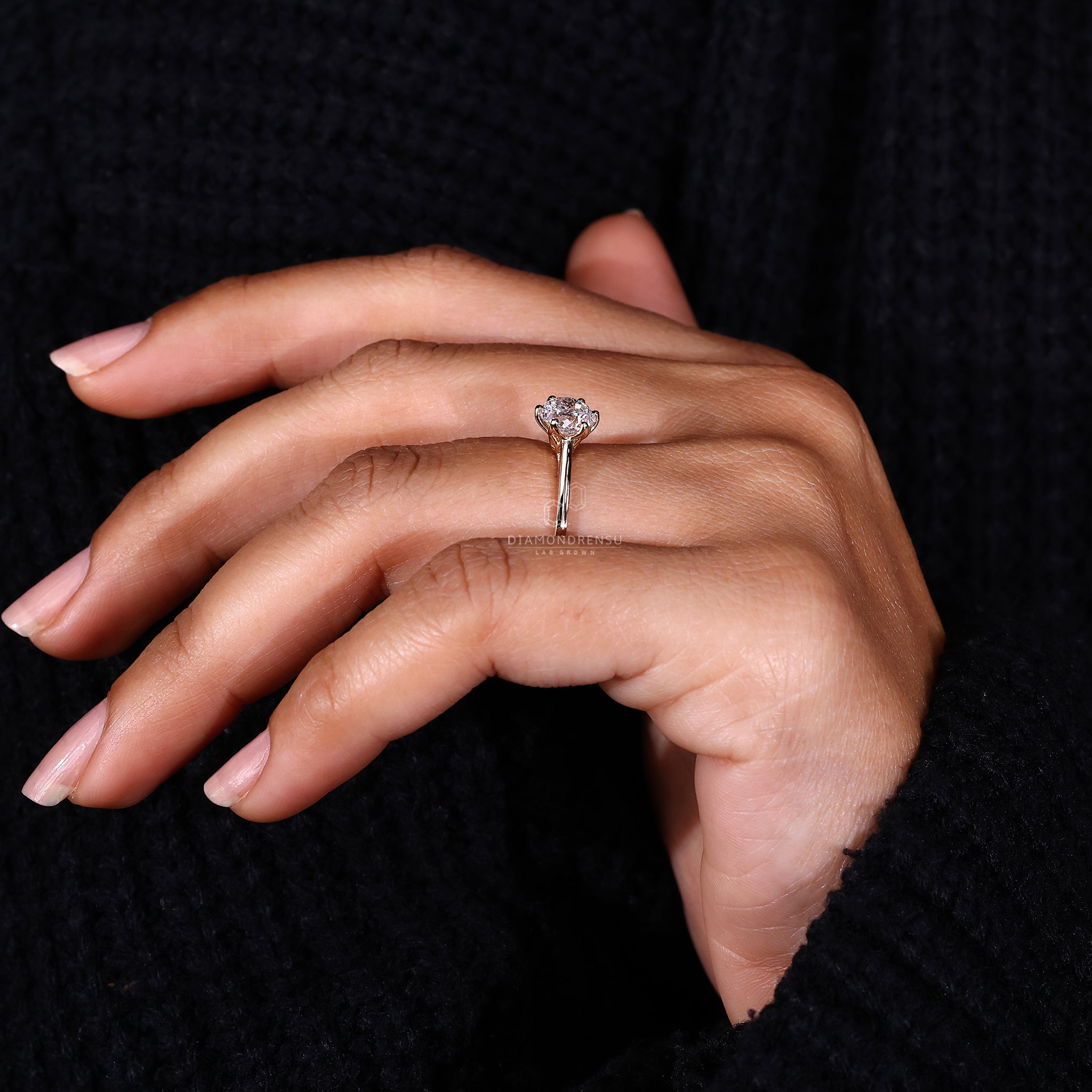 Yellow Gold Ring crafted with warm, rich yellow gold material.
