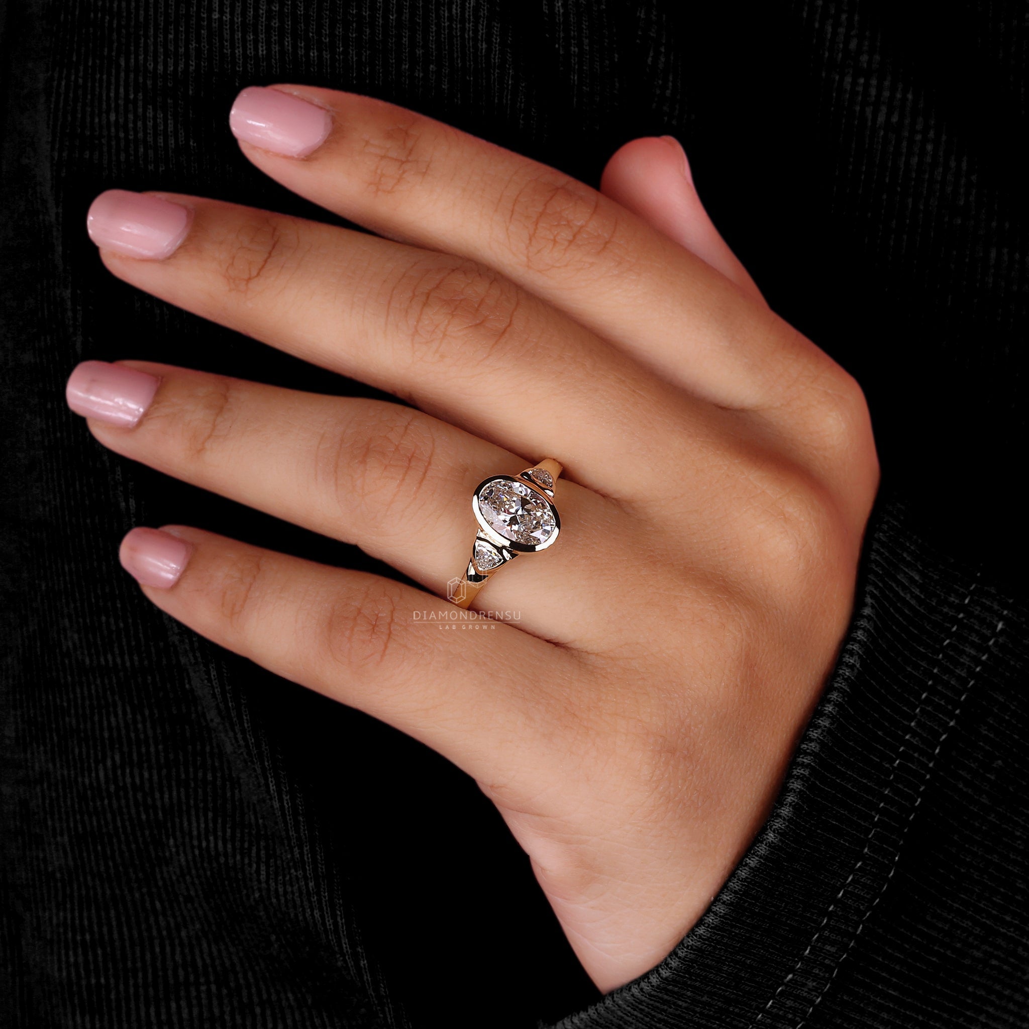 Trillion Cut Engagement Ring featuring a modern and edgy design for a bold statement.