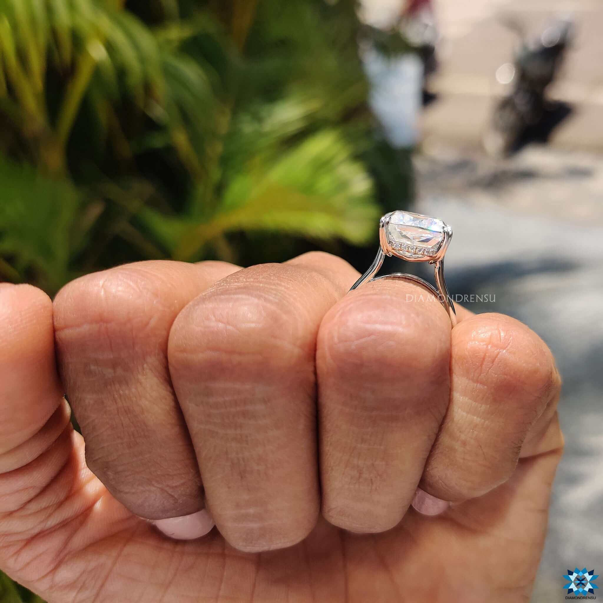 hidden halo engagement ring