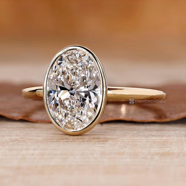 Handmade oval diamond ring by Diamondrensu UK.
