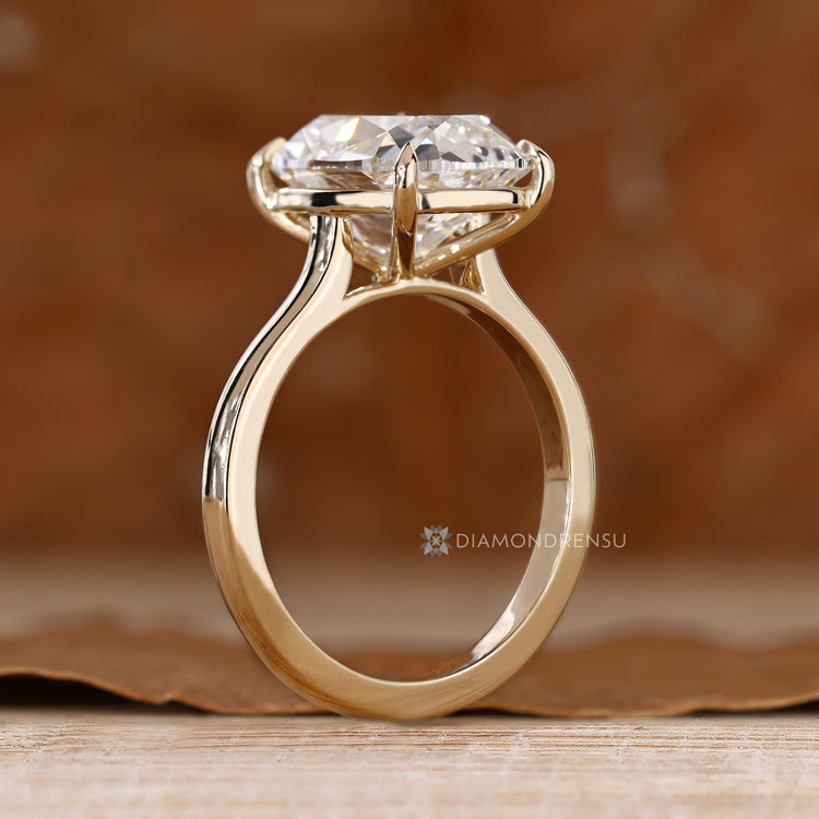 IGI certified solitaire engagement ring with cushion diamond.
