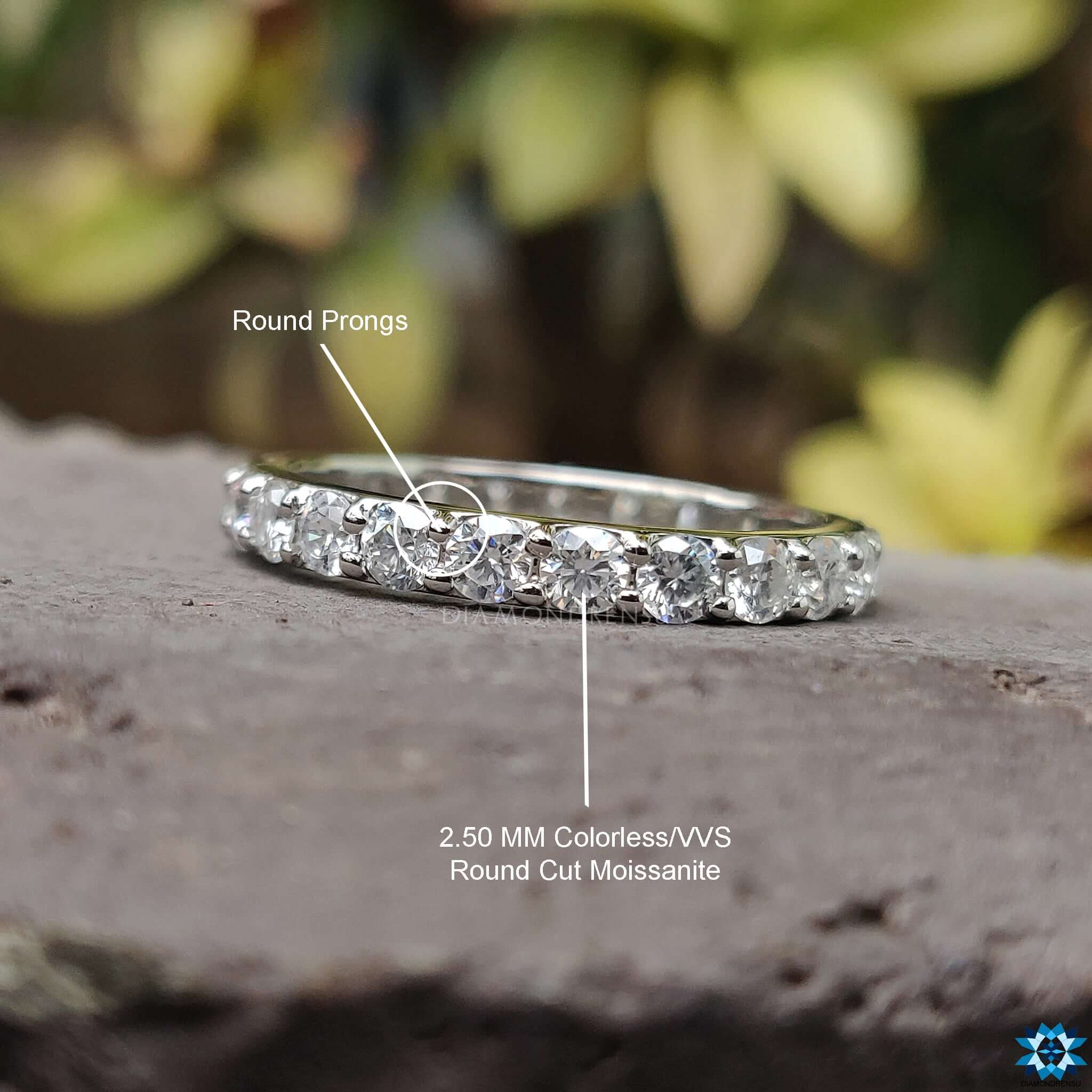 eternity moissanite band