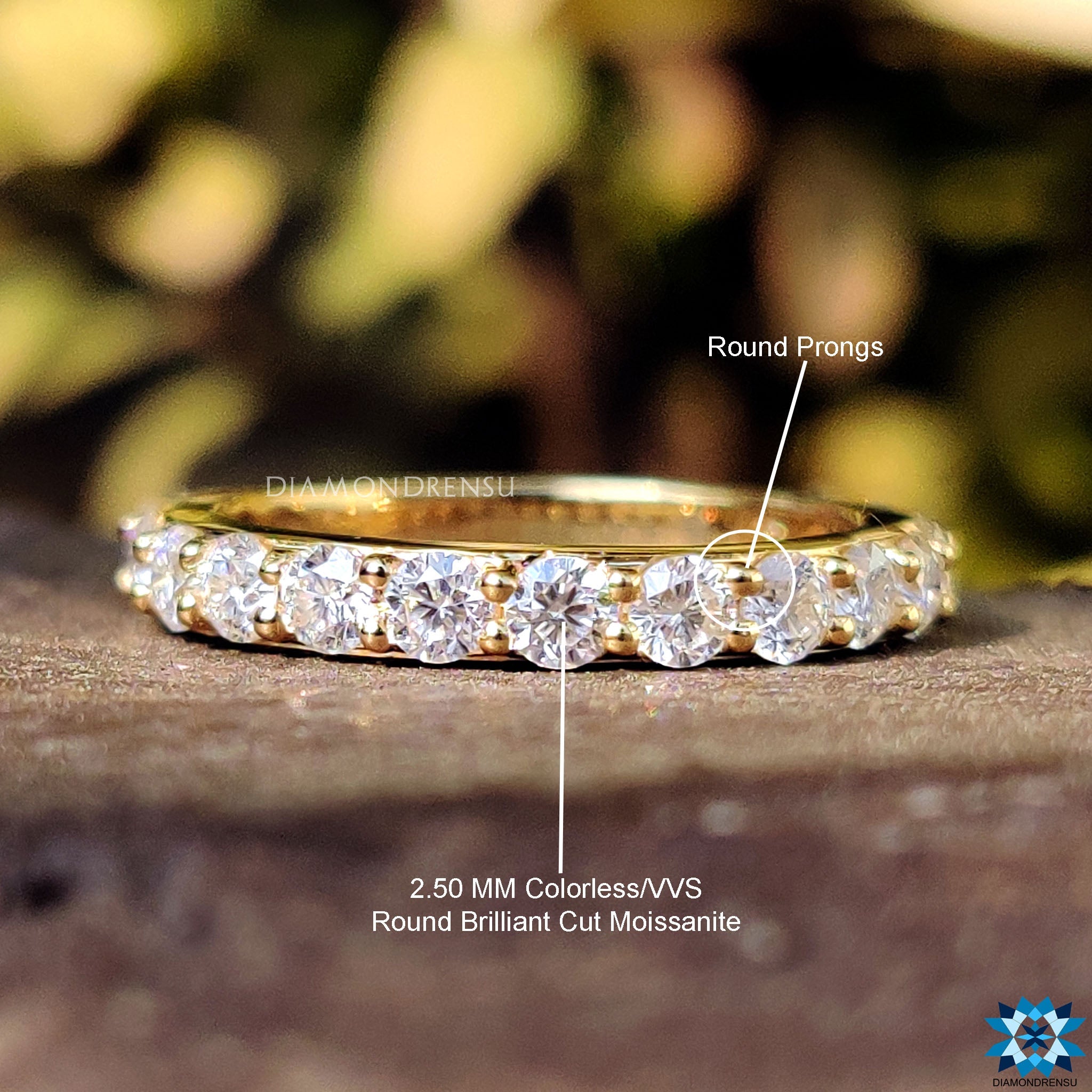 moissanite wedding bands - diamondrensu