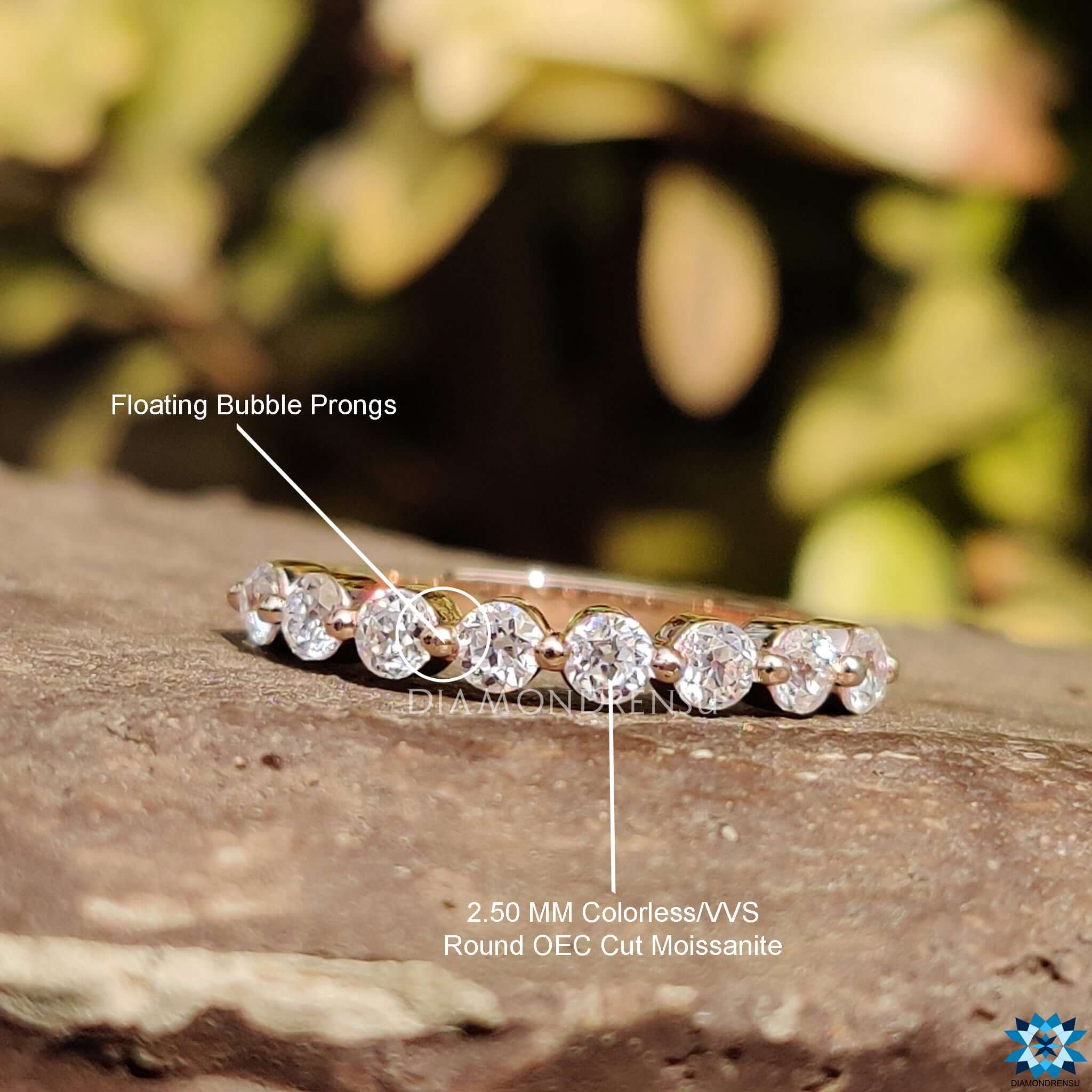 moissanite wedding band