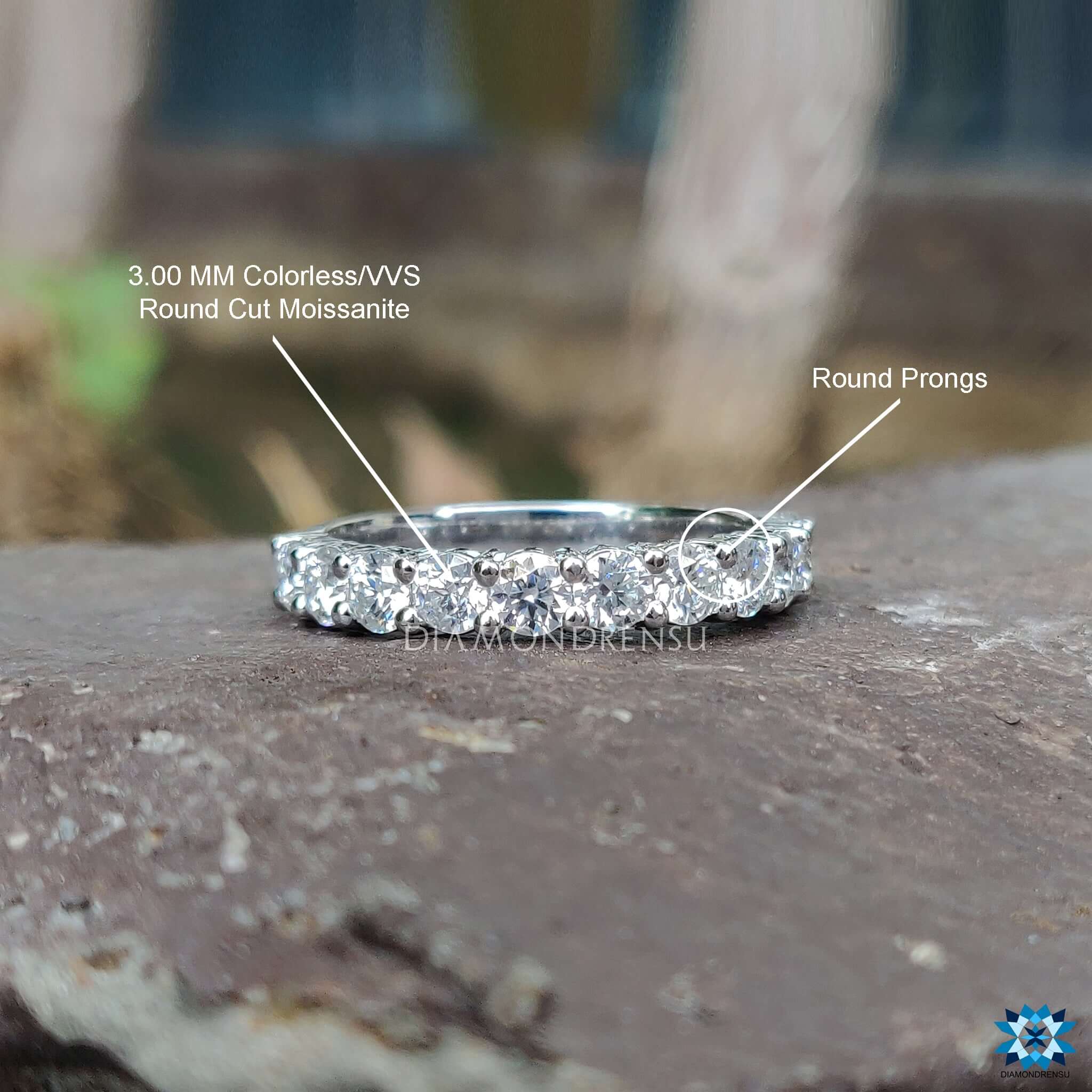 moissanite wedding band - diamondrensu