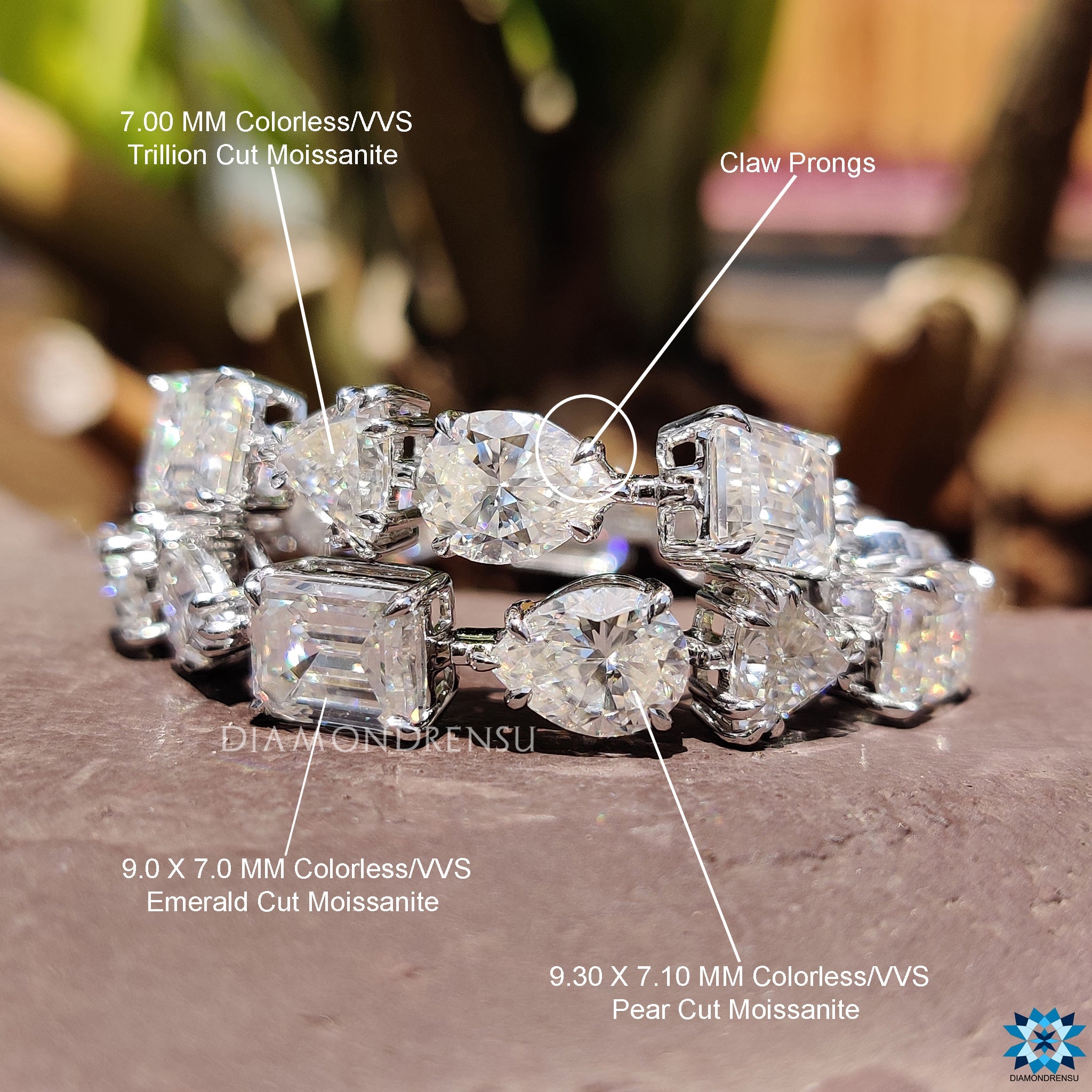 tennis moissanite bracelet