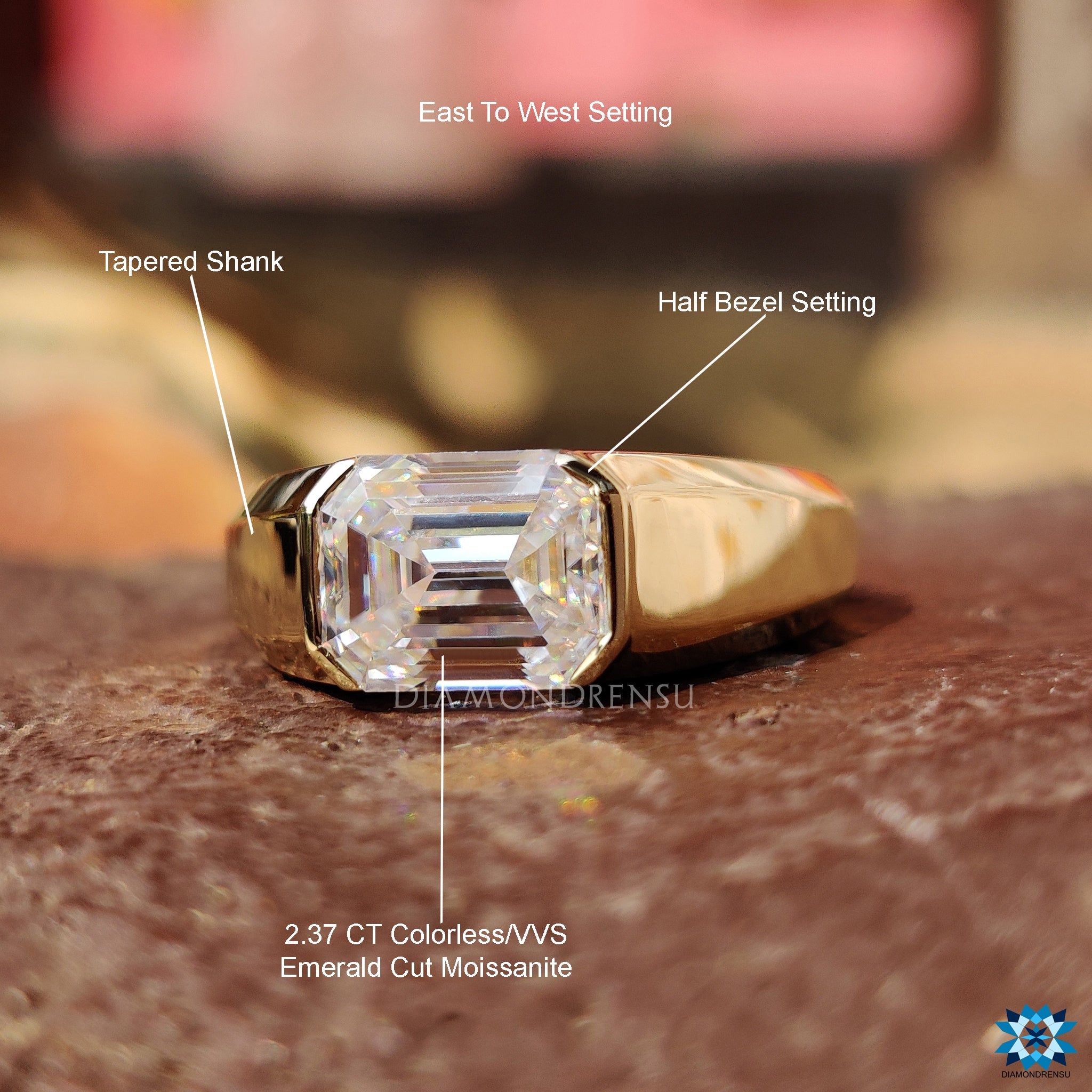 moissanite wedding men's ring - diamondrensu