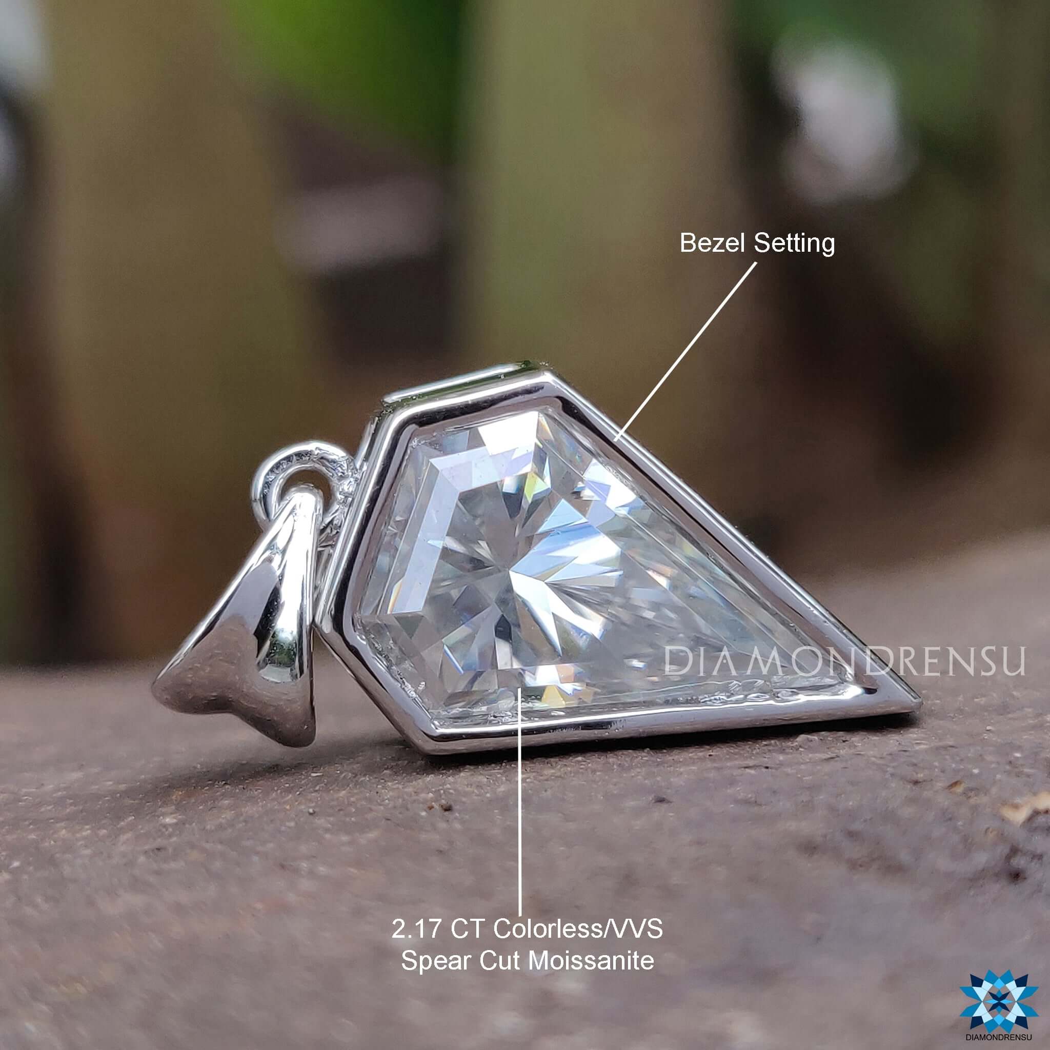 bezel setting pendant