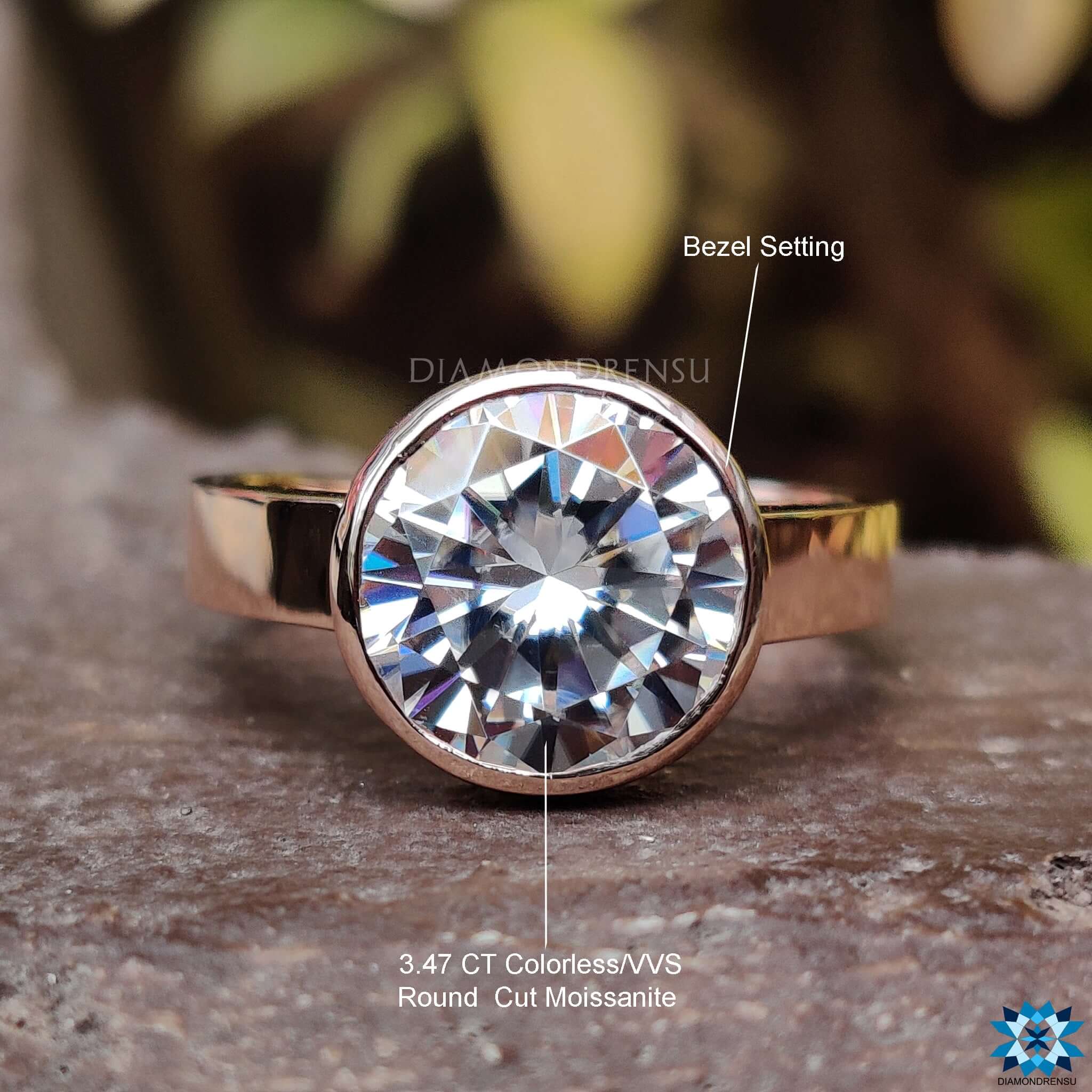 solitaire moissanite ring