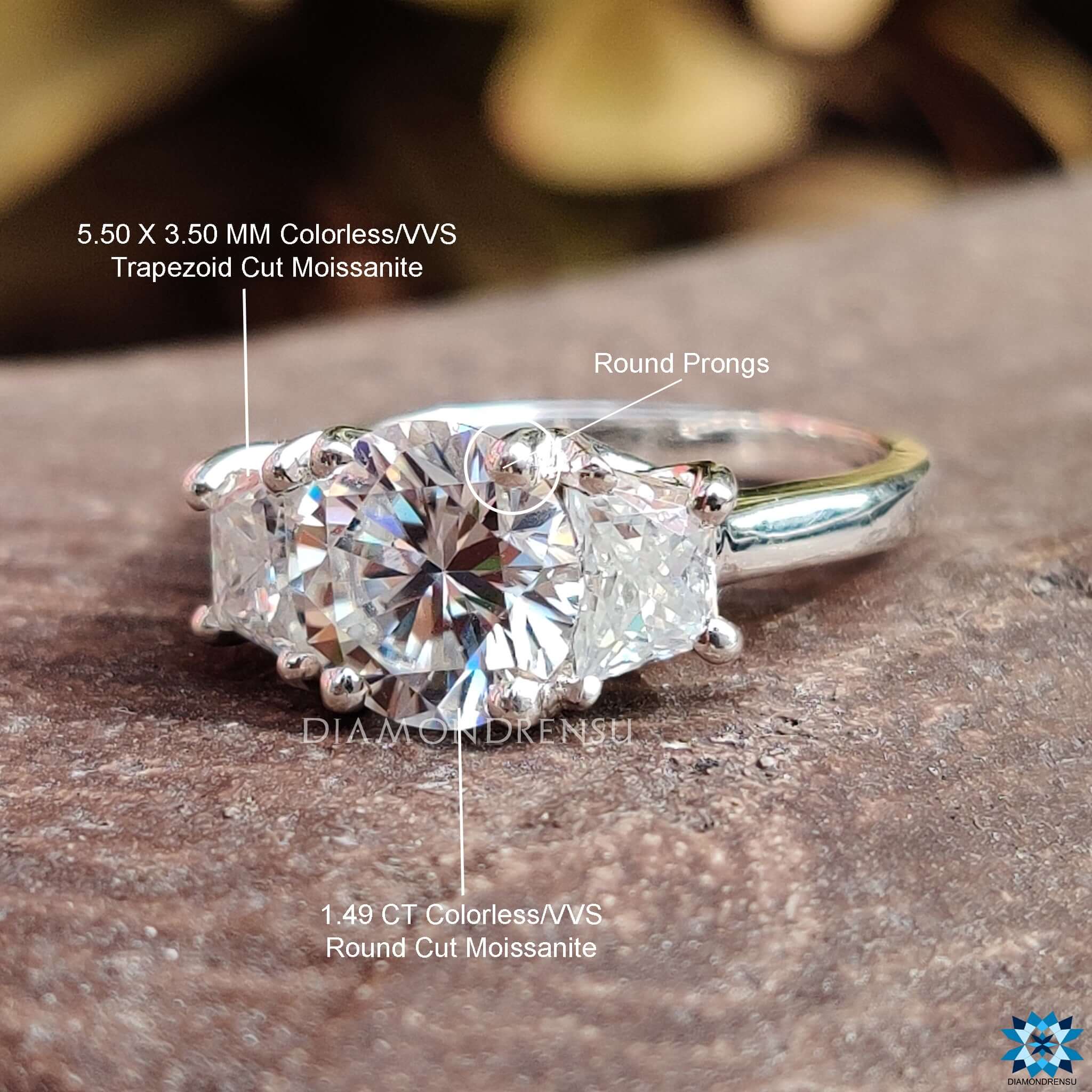 Moissanite for Engagement Ring with lasting brilliance.