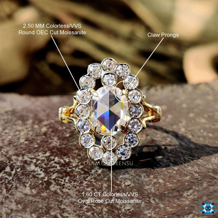 Diamondrensu UK antique style engagement ring.
