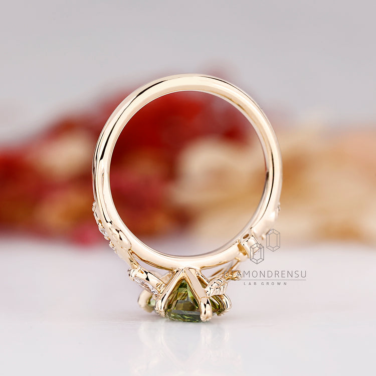 IGI certified Dutch marquise ring with side stones.