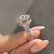 White gold ring in vintage engagement ring style
