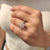 White gold engagement ring in custom engagement ring style
