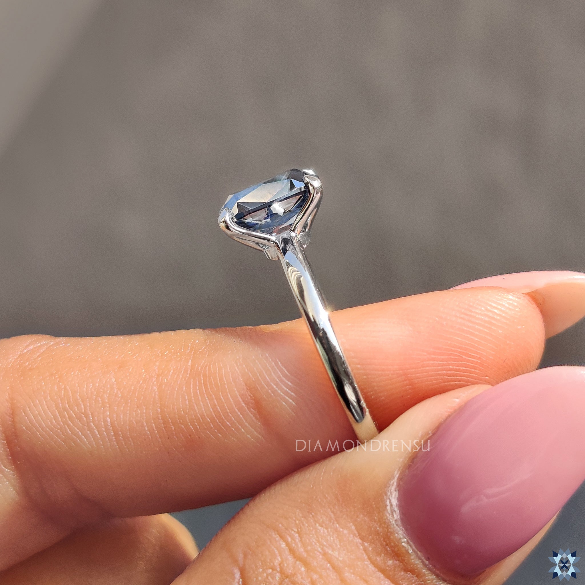 Solitaire engagement ring in custom engagement ring design
