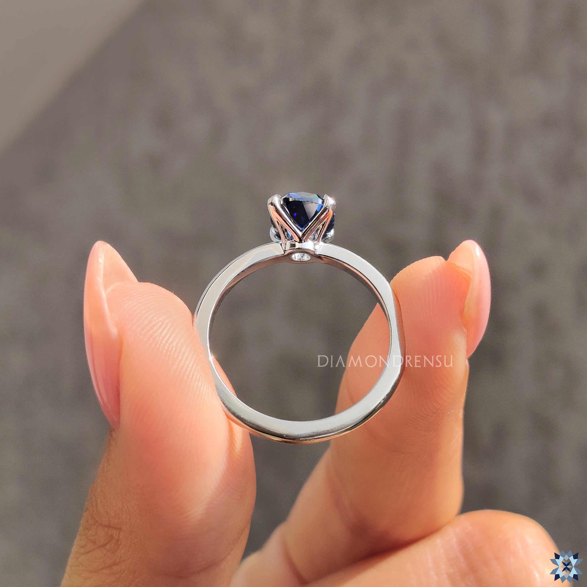 Prong setting with cushion cut engagement ring
