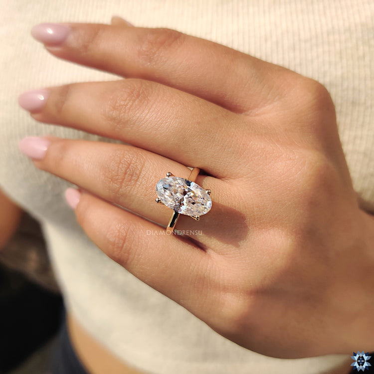 Solitaire engagement ring in custom engagement ring style
