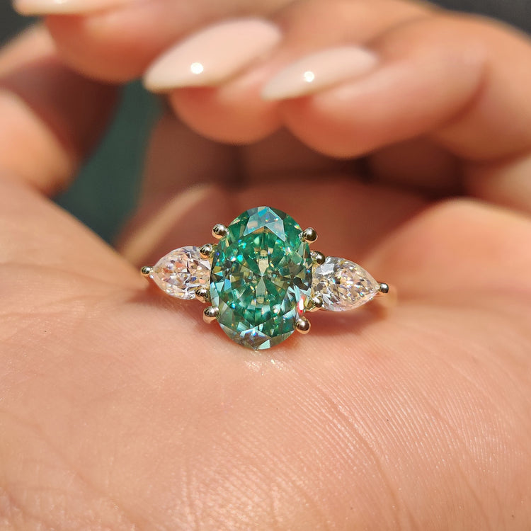 Oval Cut Ring in yellow gold ring
