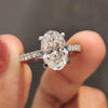 Gold Oval Engagement Ring in white gold ring
