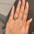 Round cut engagement ring in pave engagement ring style
