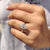 Rose gold ring with moissanite ring

