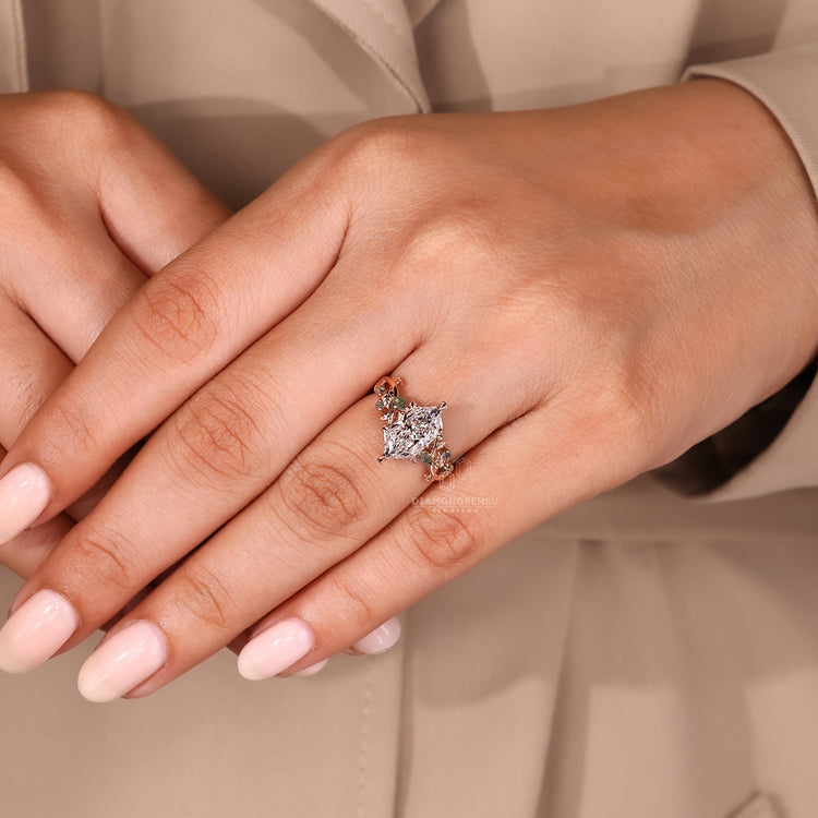 Euro shank engagement ring with prong setting