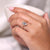 Marquise diamond ring showcasing elegant curves.
