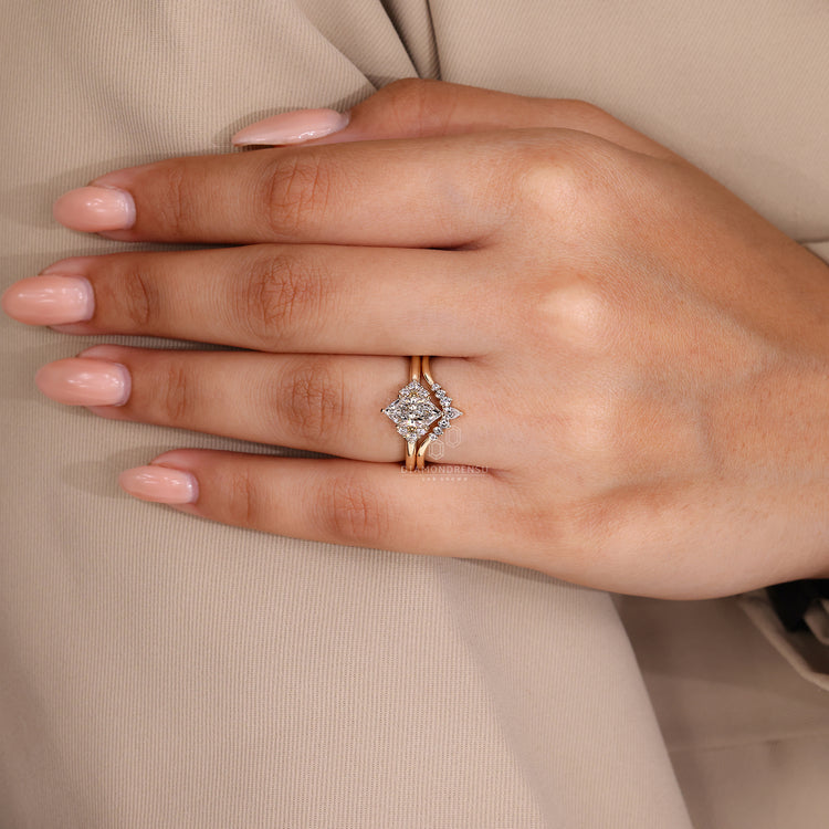 Yellow gold ring with a smooth finish.
