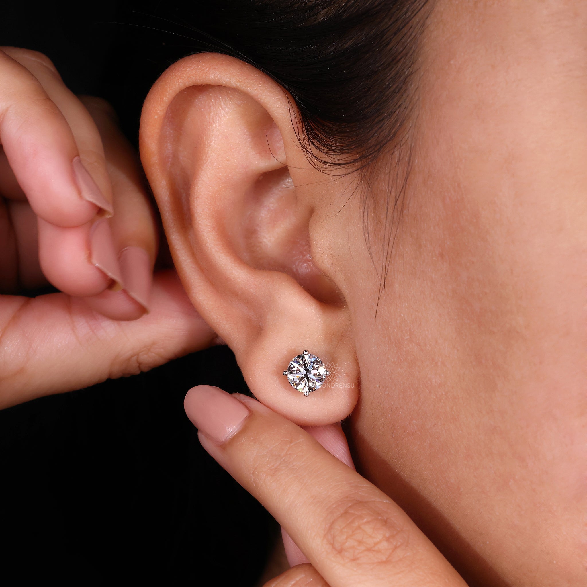 Lab grown diamond earrings in yellow gold for elegant everyday wear.