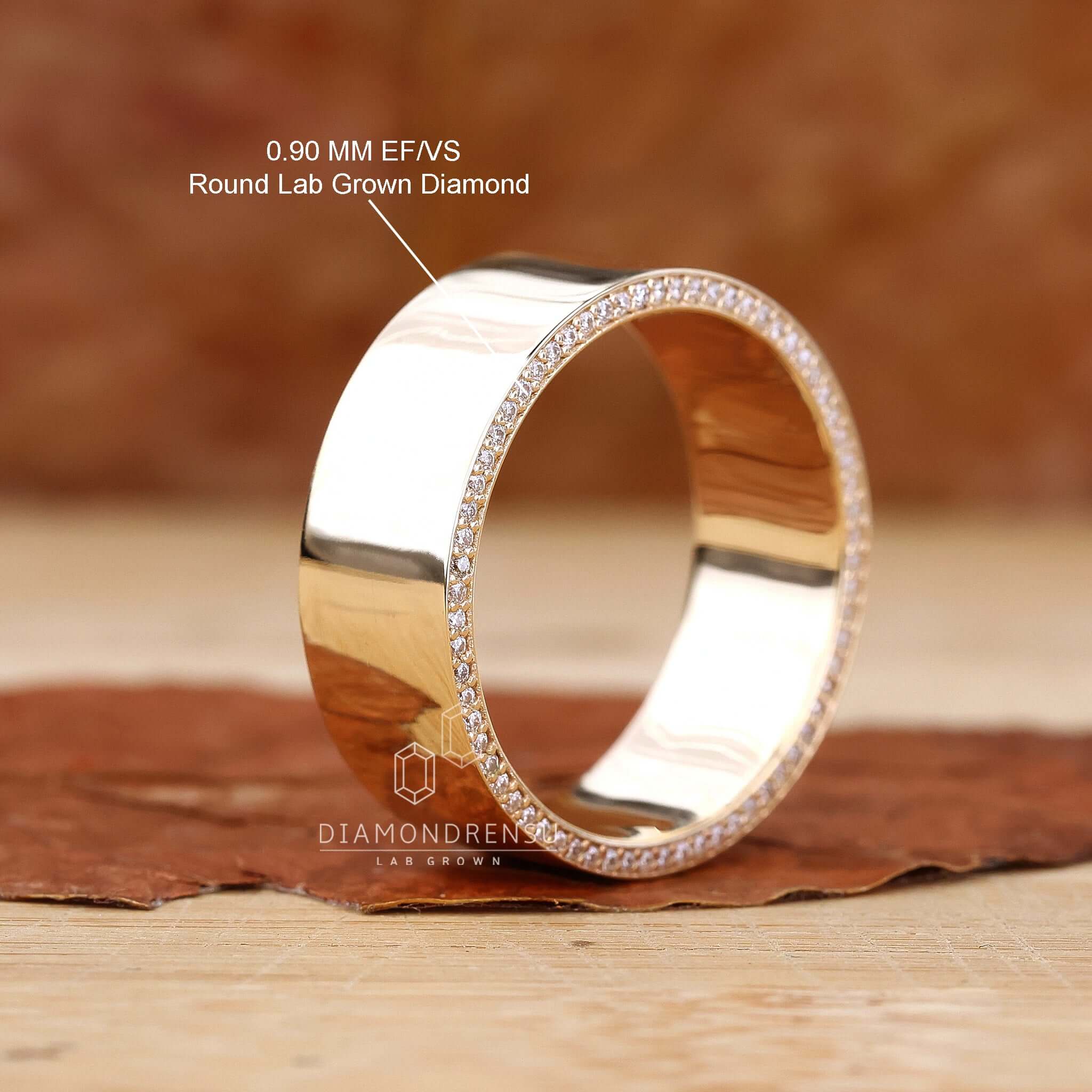 Lab Grown Diamond Wedding Band, an eco-friendly and beautiful choice for the modern groom.