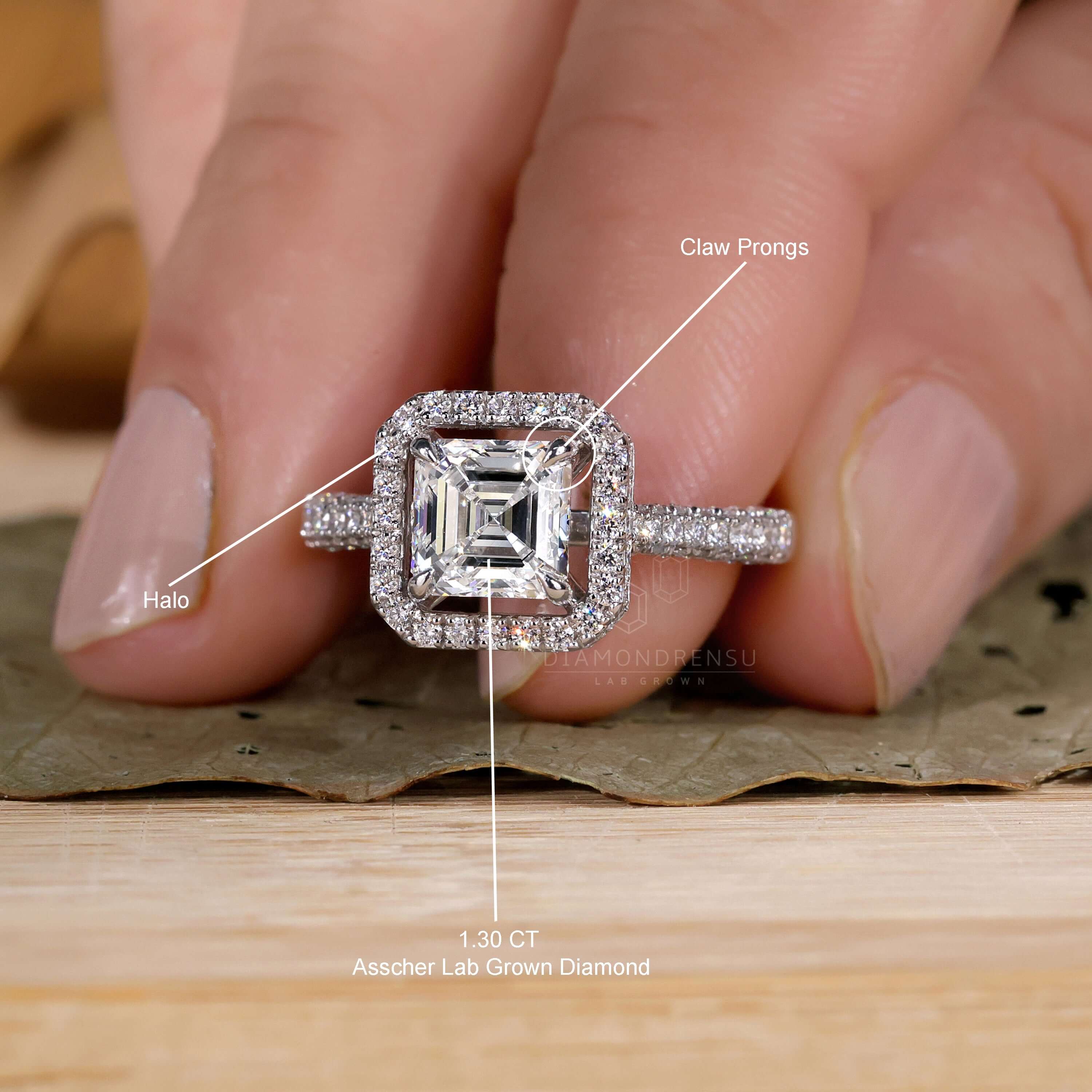 Lab grown diamond ring offering ethical and radiant choices.