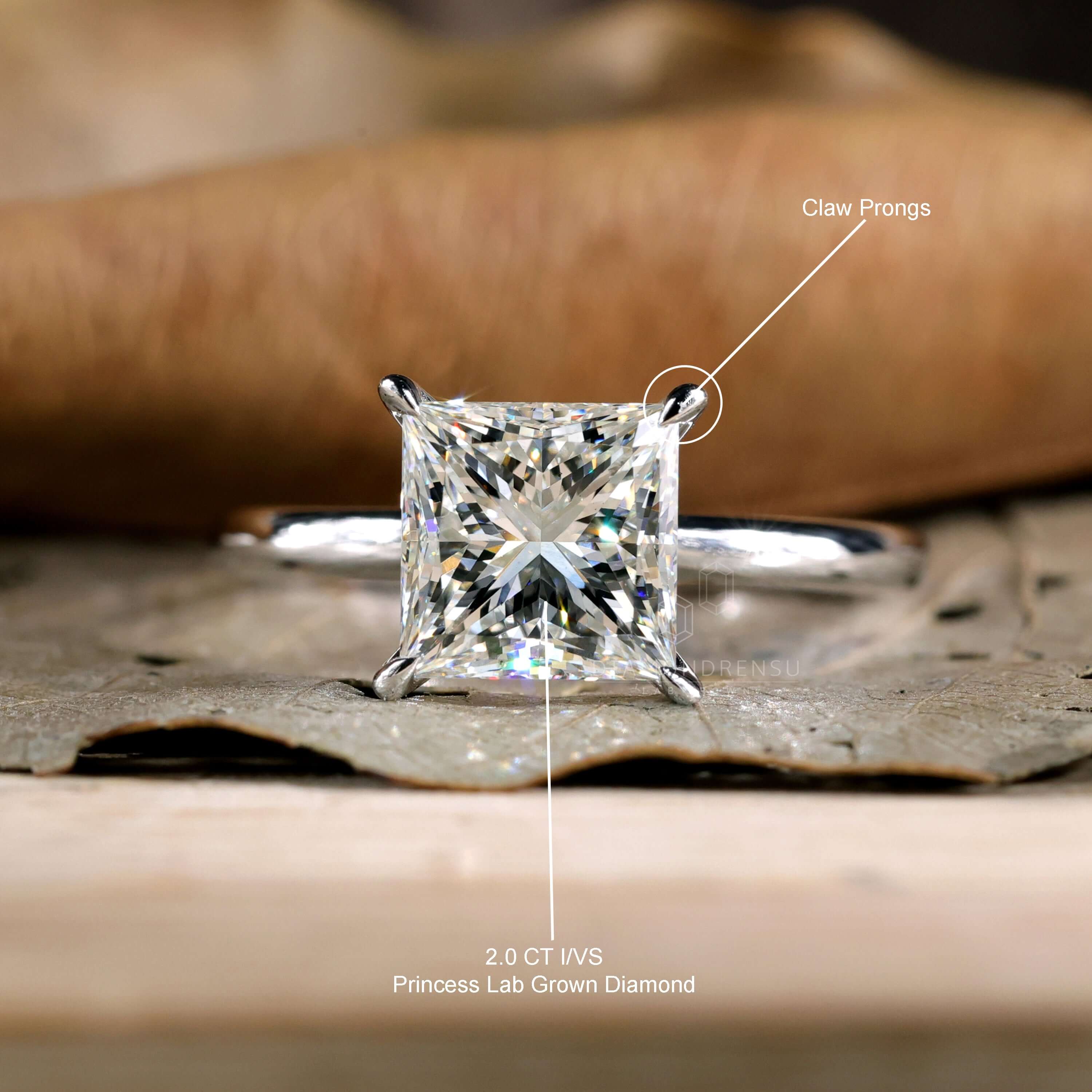 princess cut solitaire ring