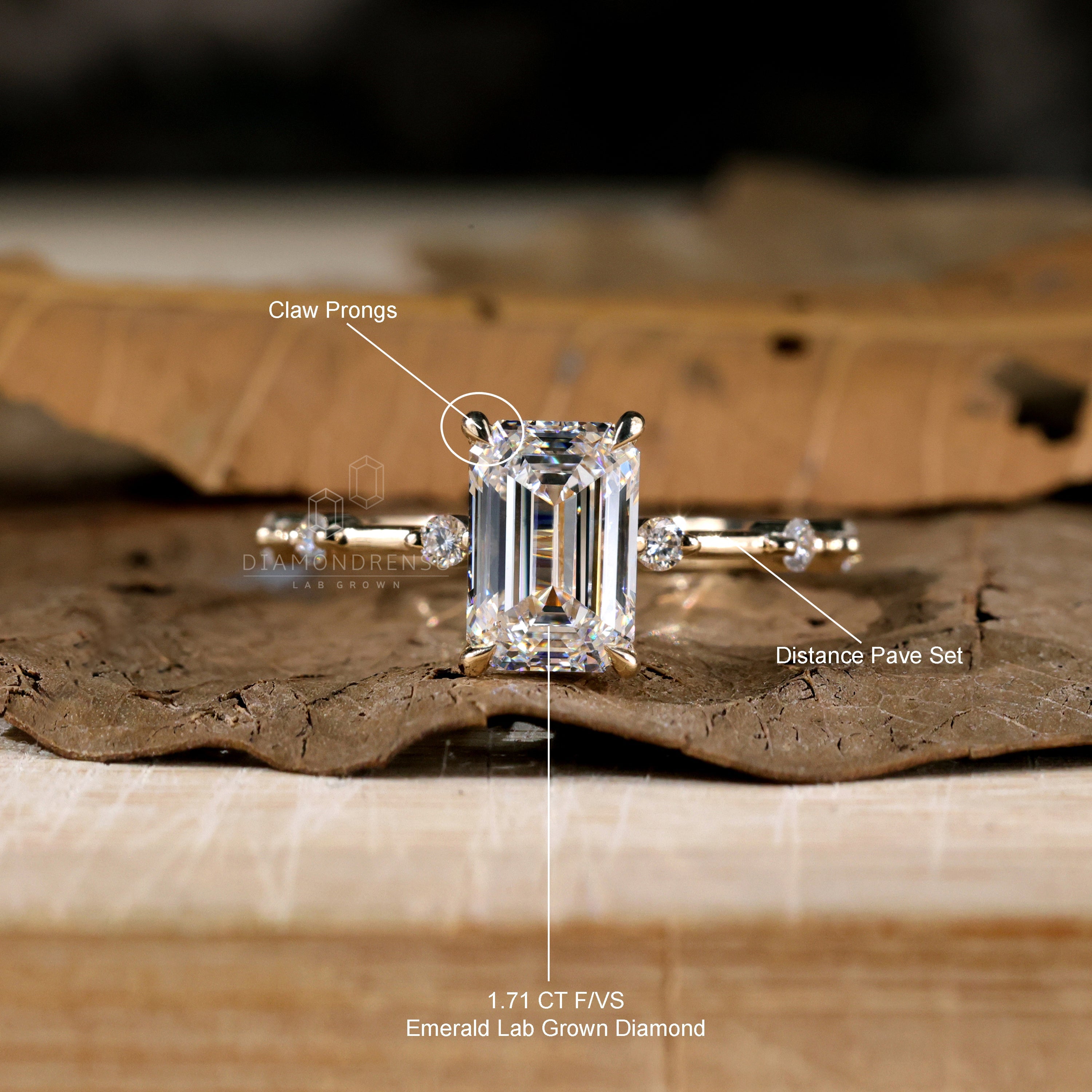 Handmade jewelry featuring a Diamondrensu UK engagement ring.