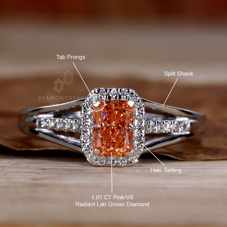 UK engagement ring in a unique engagement ring design, crafted with a 4 prong diamond setting and handmade jewelry details.