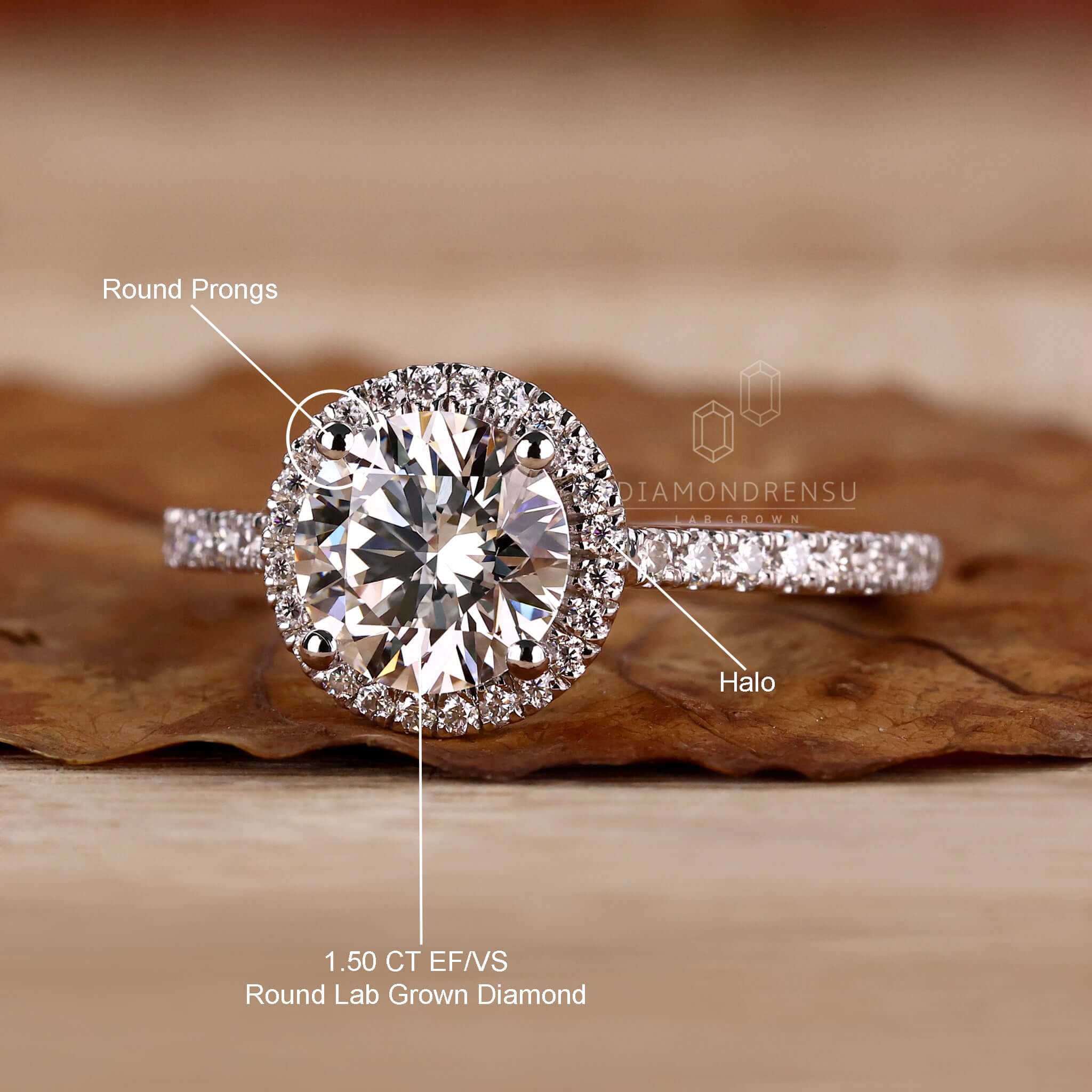 Exquisite round diamond ring with breathtaking brilliance.