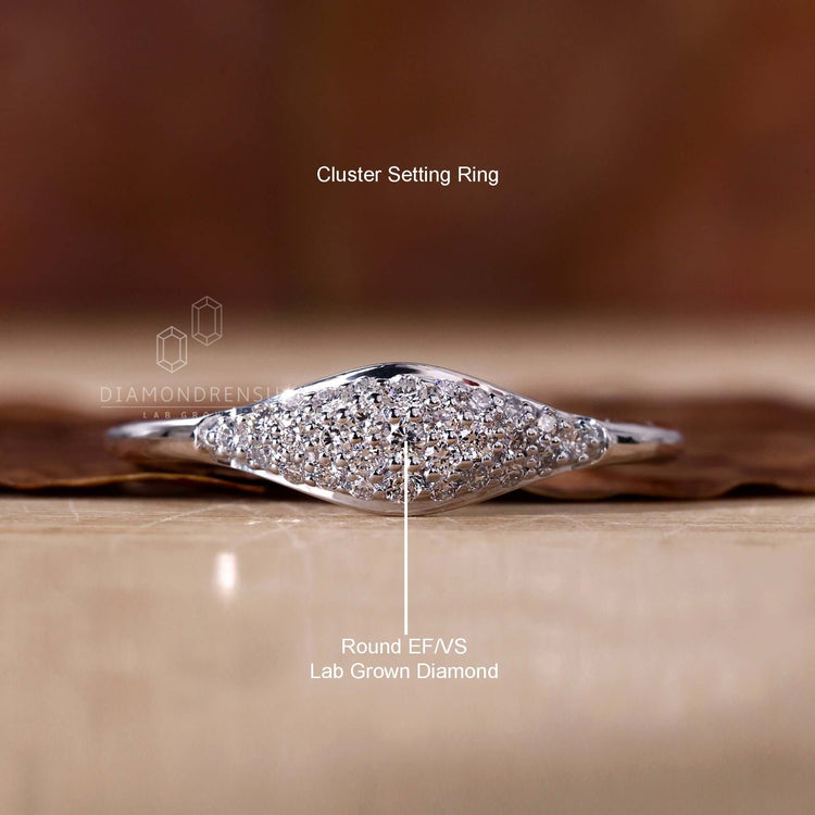Antique diamond cluster ring with a vintage-inspired design.