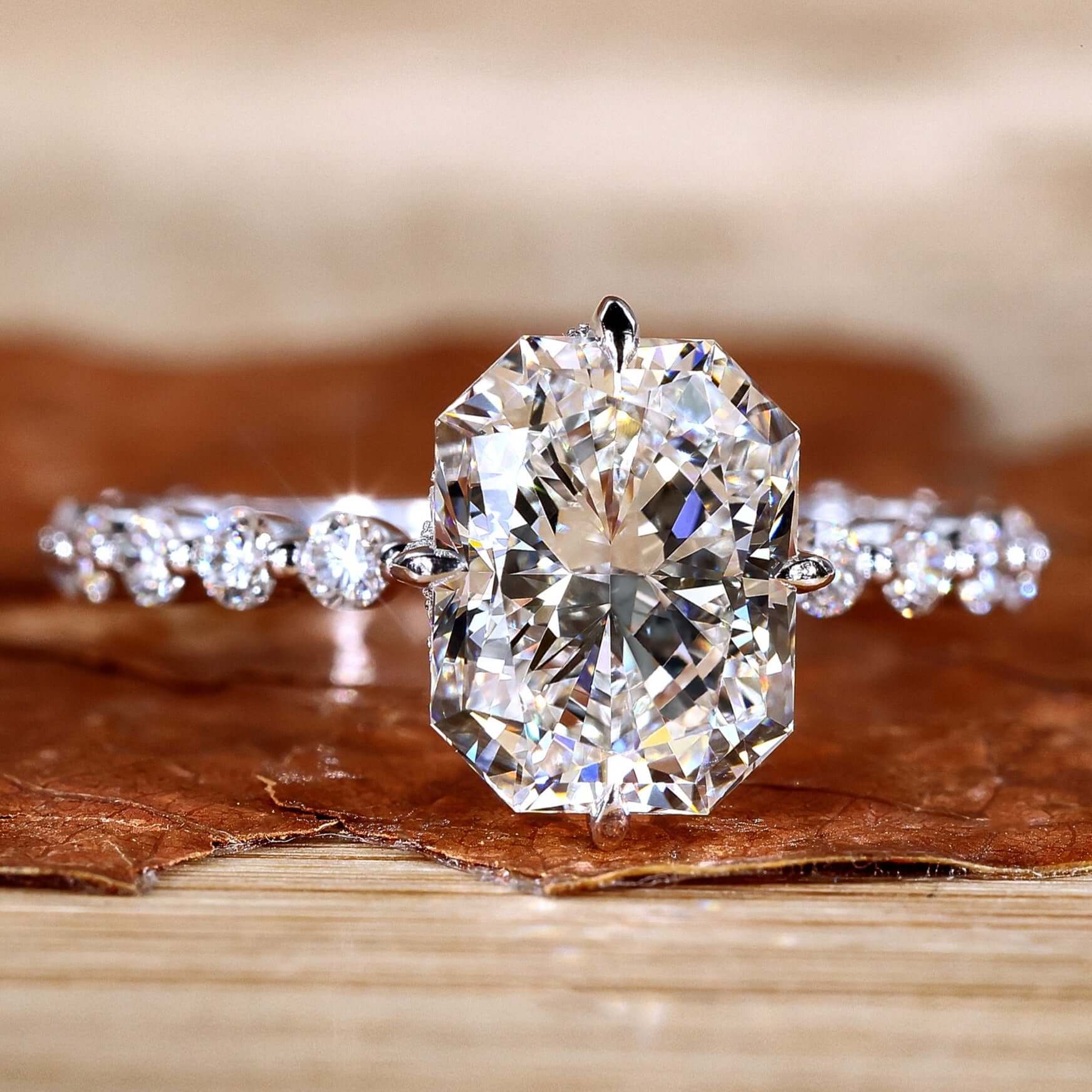 radiant cut engagement ring