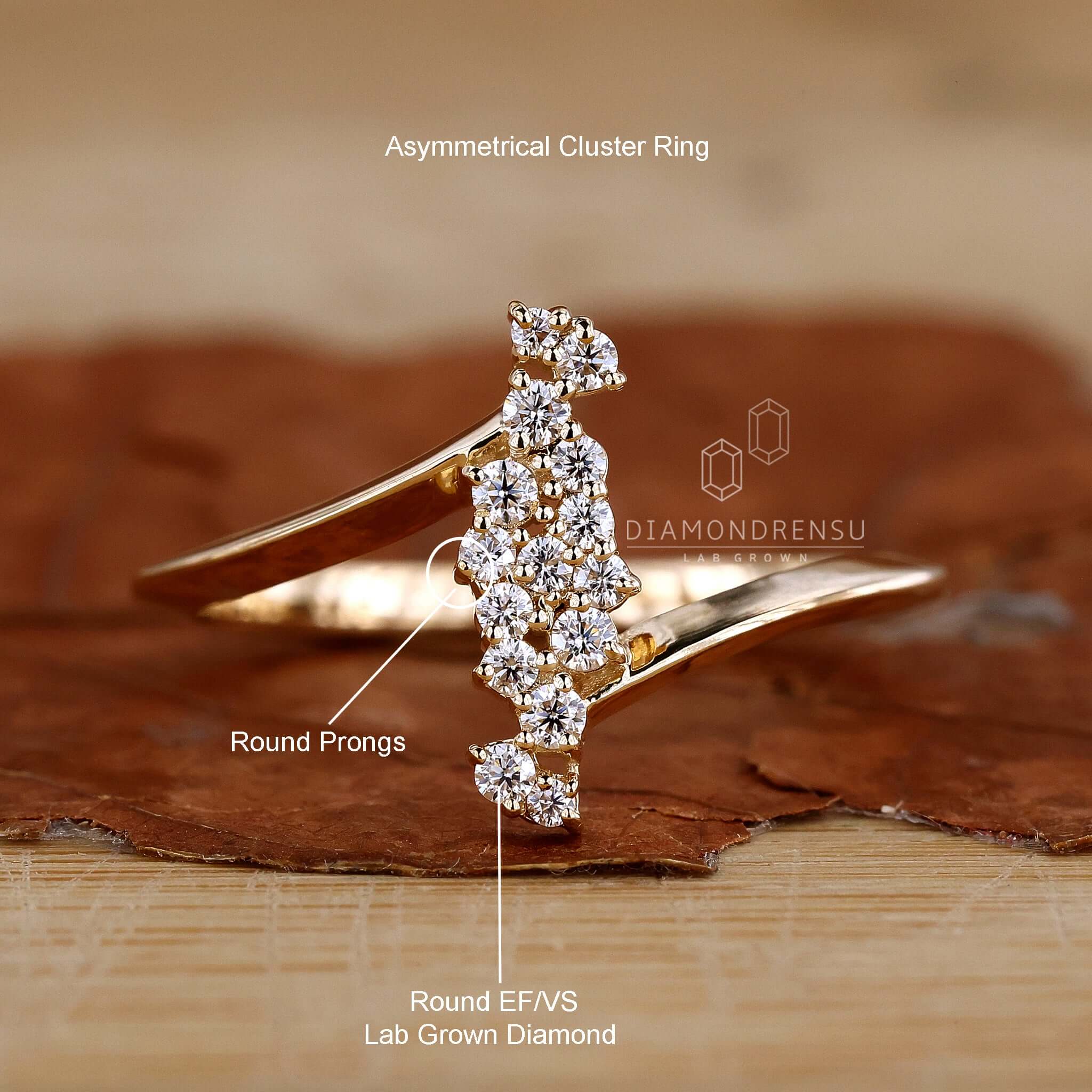 Unique engagement ring featuring Lab Grown Diamond options for a sustainable and elegant choice.