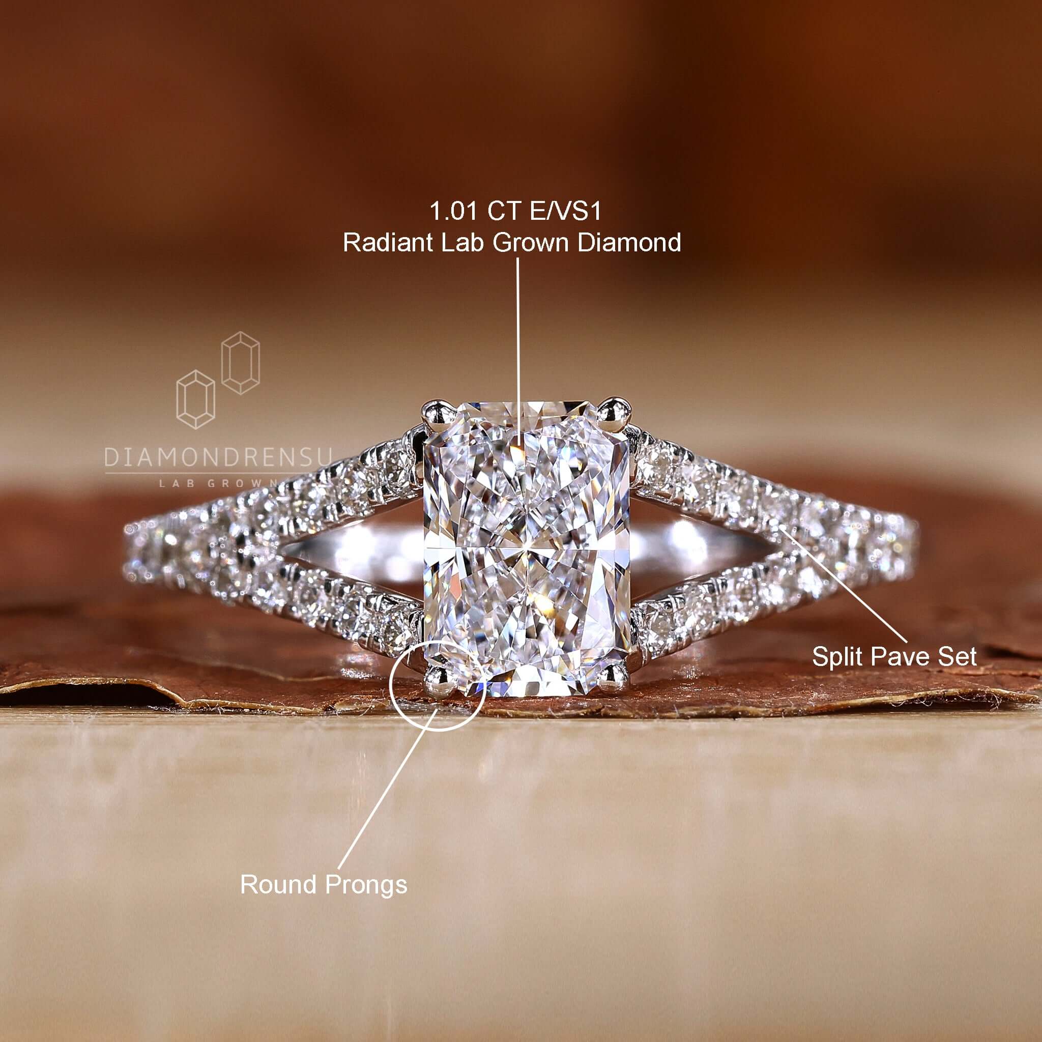 Unique engagement ring, handcrafted to symbolise everlasting love and commitment.